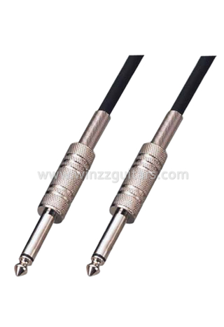Male-Male Braid Shielding Nickel Connector 6mm Black PVC Guitar Cable (AL-G016Y)