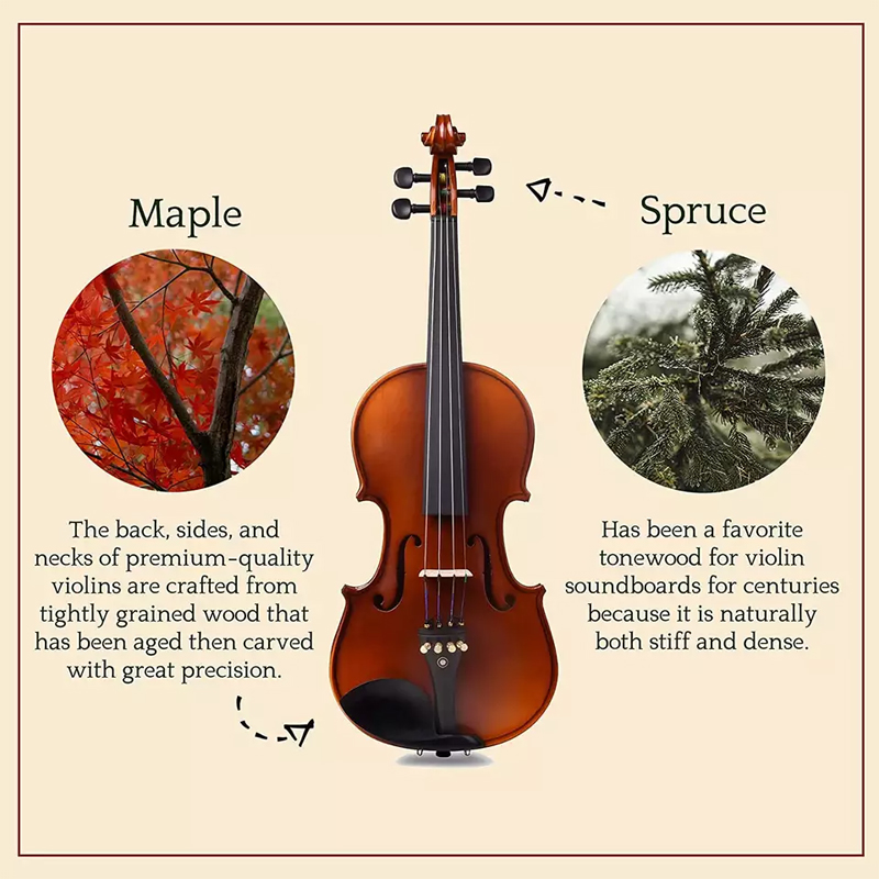 high grade handmade 4/4-1/14 violin Solid Spruce outfit(AVL13H-G / AVL13H-M)