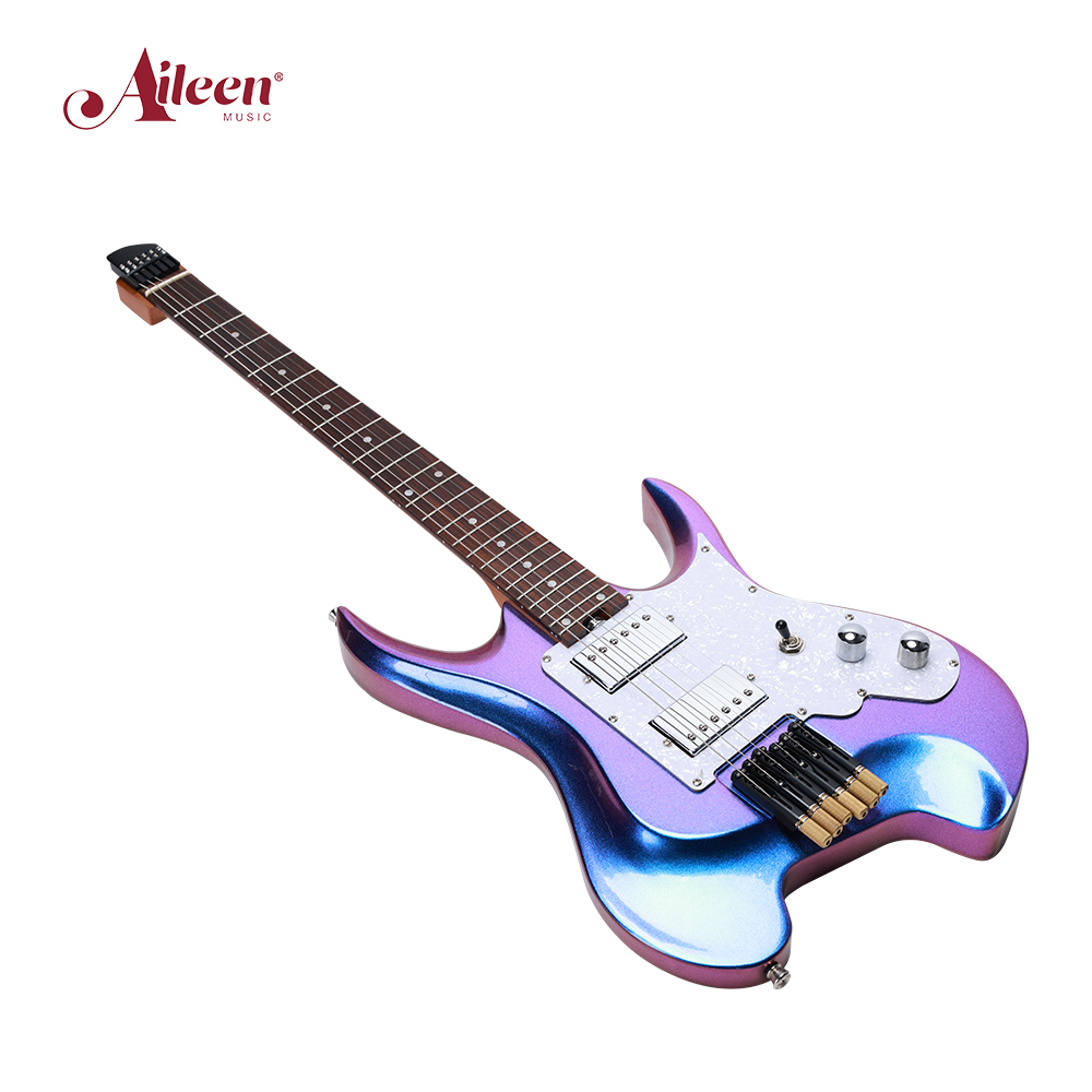 Chameleon effect headless electric guitar Solid okoume body(HGE700) - Aileen Music