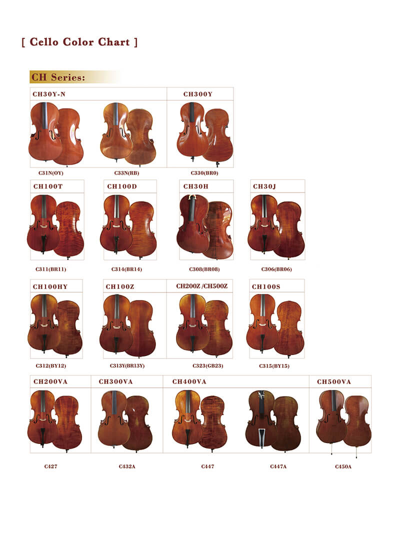 Violin color chart Aileen Music