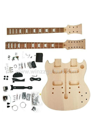 Double Neck DIY Electric Guitar Kits (EGD220-W)